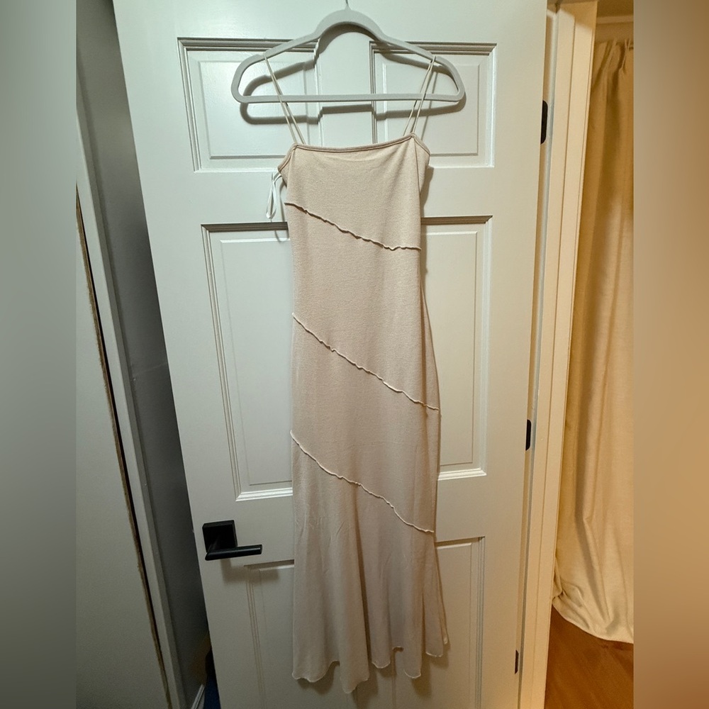 Princess Polly Cream Maxi Dress with Spaghetti Straps